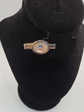Mens Gold-Tone Dolphin Tie Bar